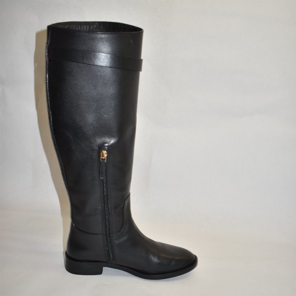 Tory Burch T-HARDWARE RIDING BOOT Black Size 6 M - Picture 6 of 9